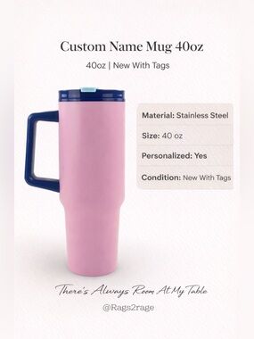 40oz MIGHTY MIX TUMBLER ROSE PLUM (Light Pink)